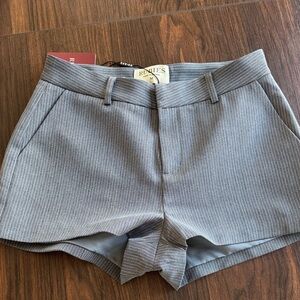 Women's Gray Pinstripe Shorts